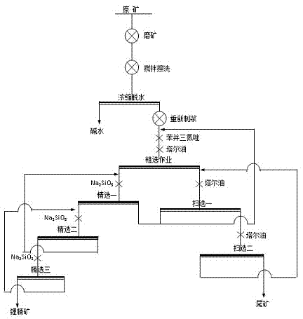 Beneficiation method of lithium ore