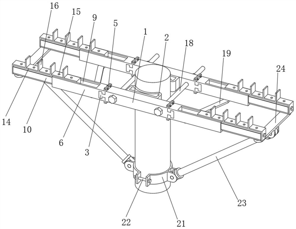 Assembled cross arm structure applied to electric tower