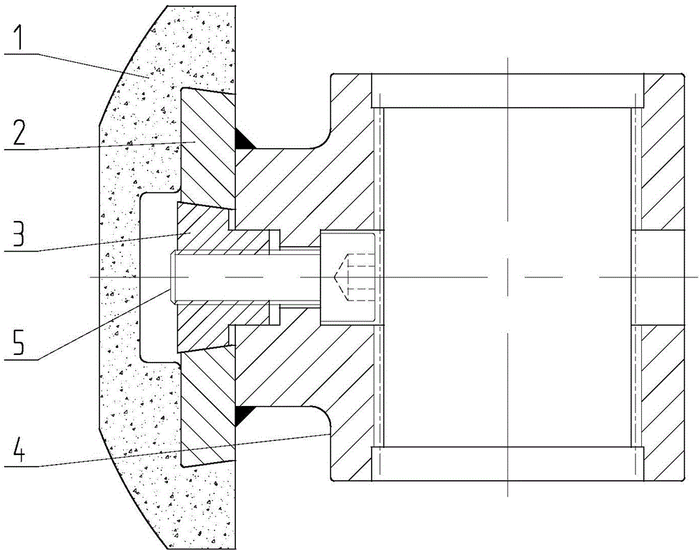 Valve ball conical surface locking structure of flushing-resistant eccentric ball valve