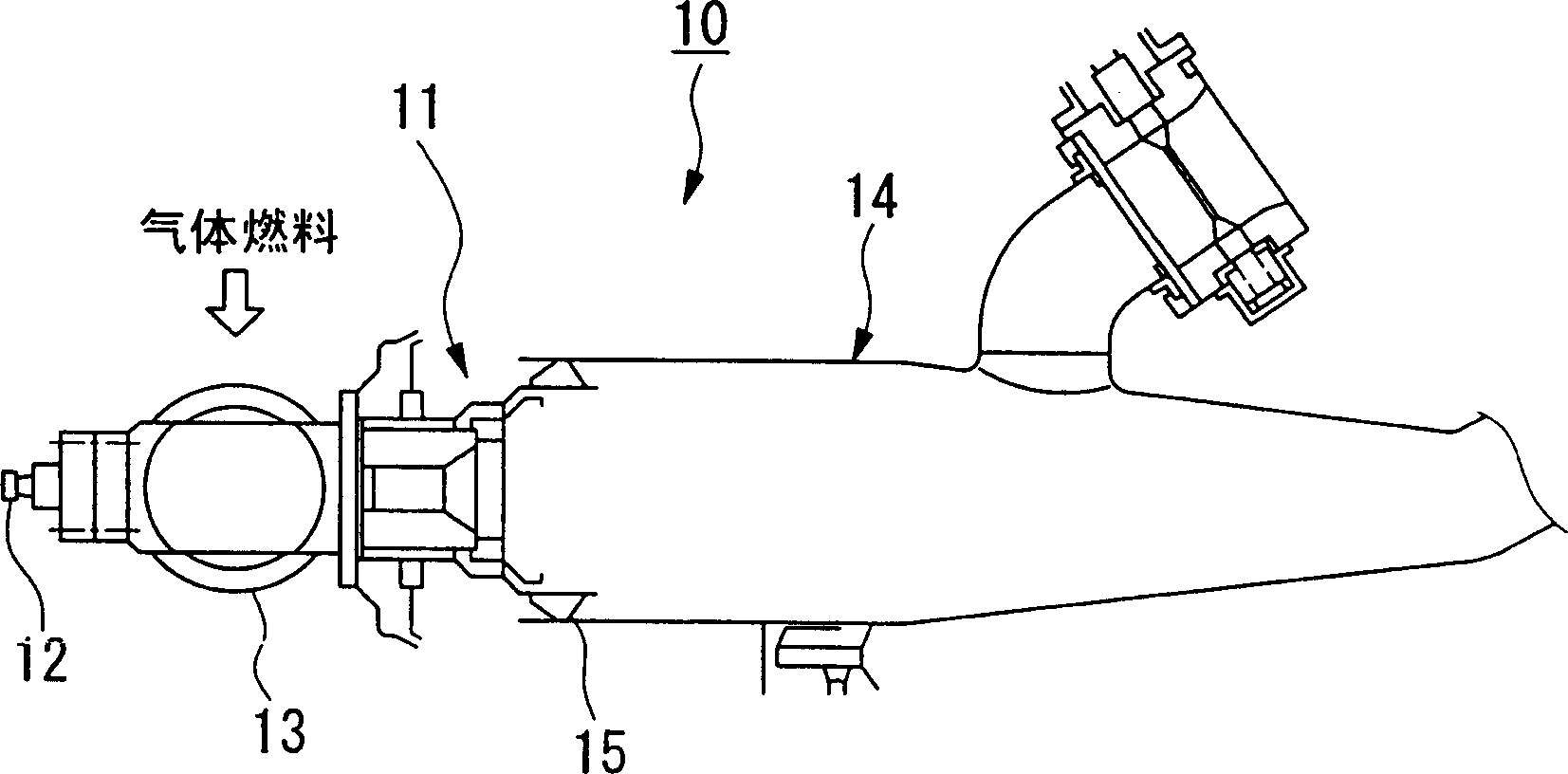 Gas turbine and its combustion chamber.