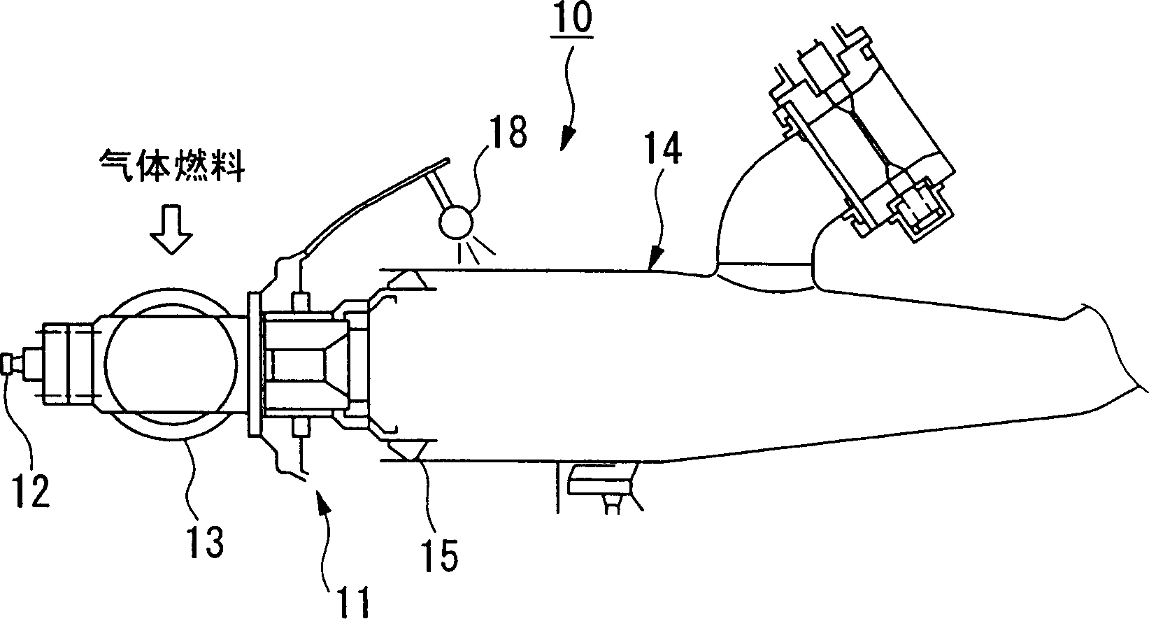 Gas turbine and its combustion chamber.