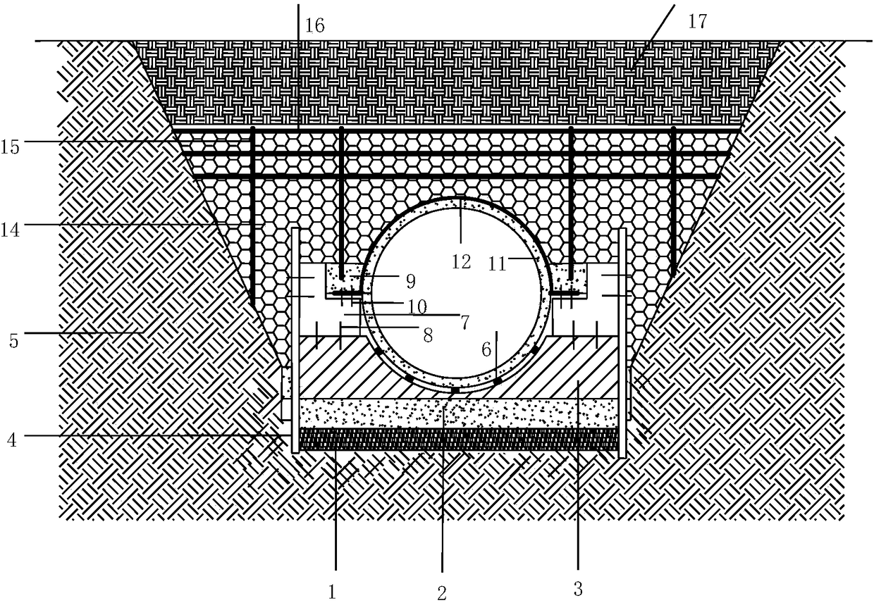 Large-diameter composite butt and strap joint rainwater pipe system and construction method