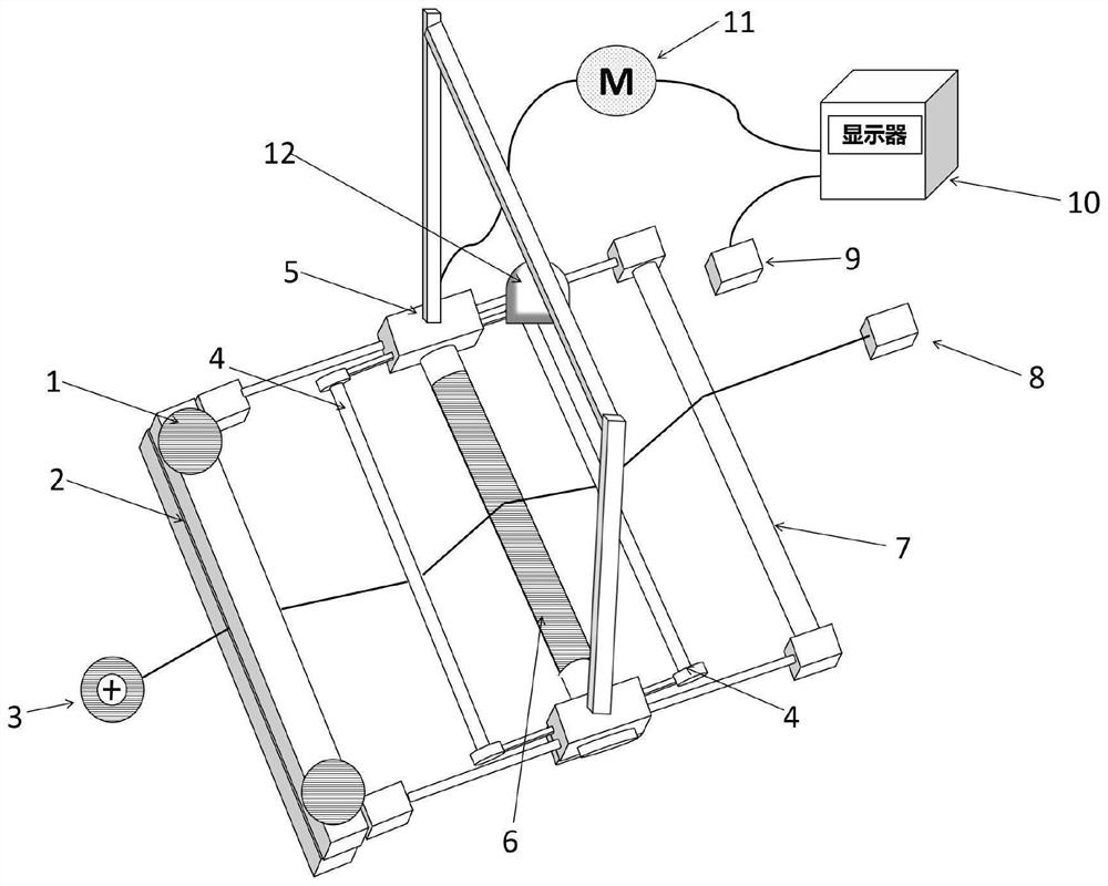 Electronic-grade glass fiber wear resistance testing device and testing method