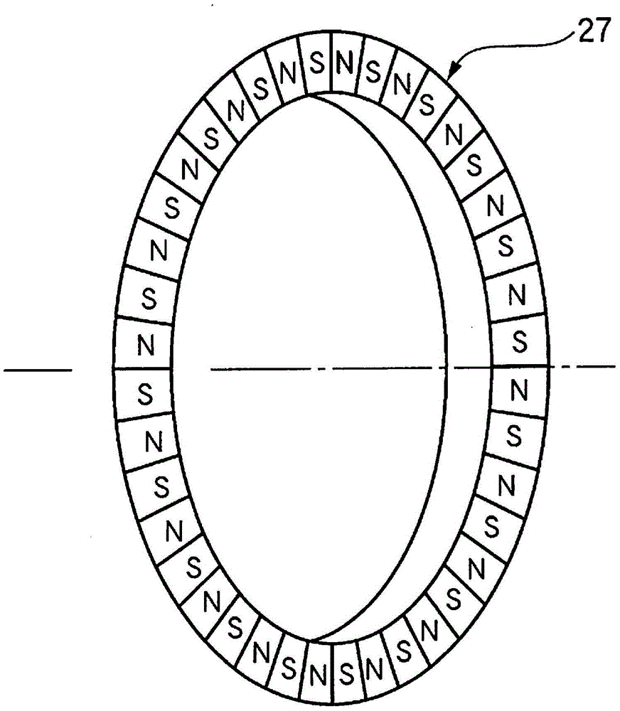 Magnetic encoder, and production method therefor