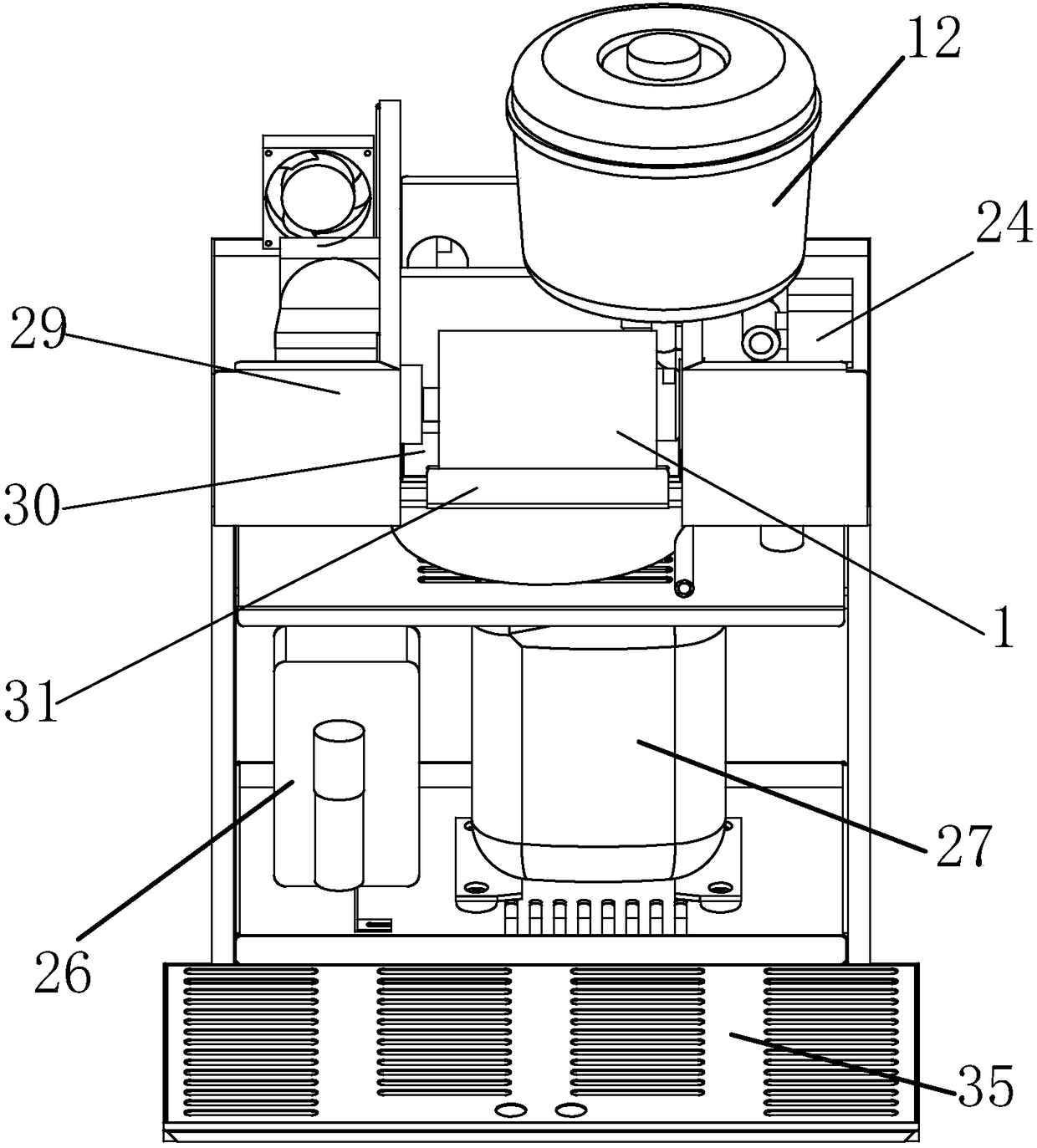 Pushing-up-needle type snow ice machine and snow form regulation method thereof