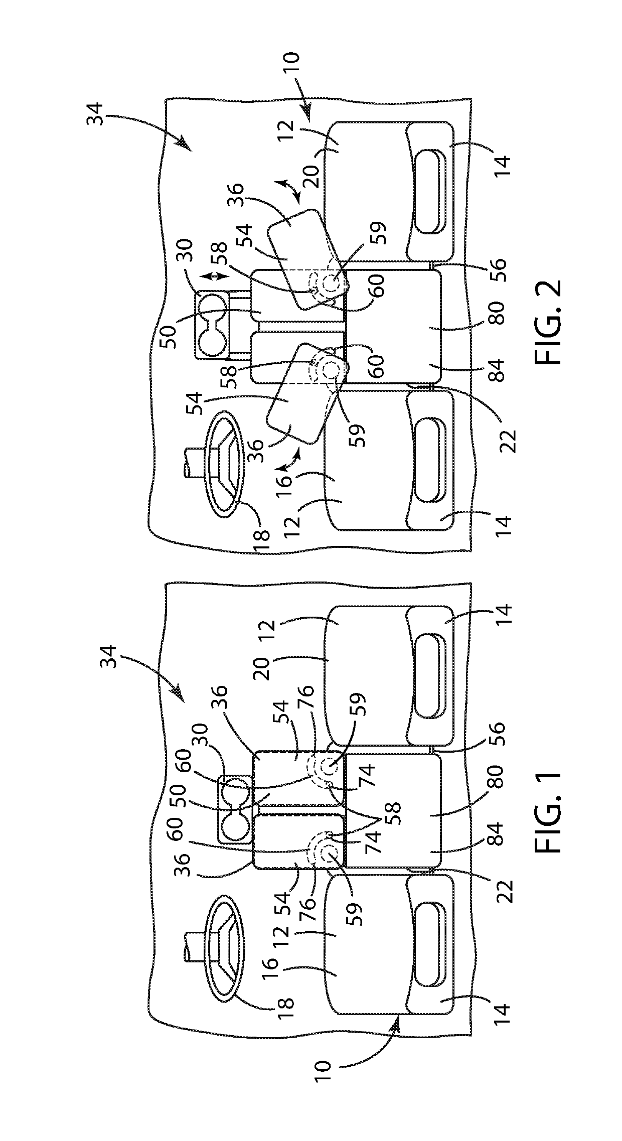 Flexible motor vehicle work surface for laptops and tablets