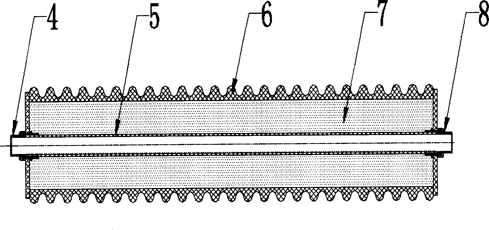 High-voltage isolator for high-temperature superconductive power-supply cable