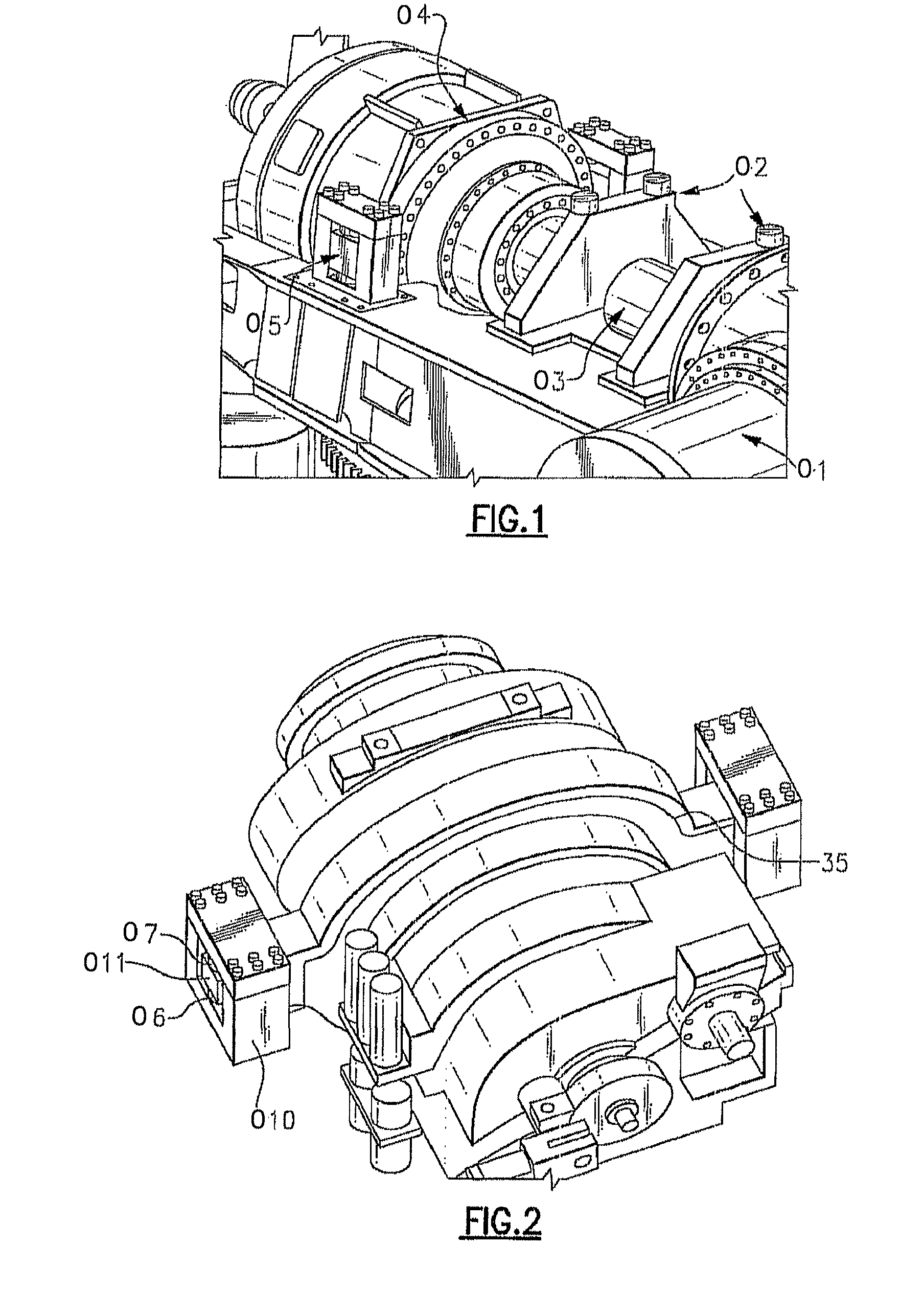 Hydraulically prestressed elastomer spring element and the use thereof in wind turbine bearings