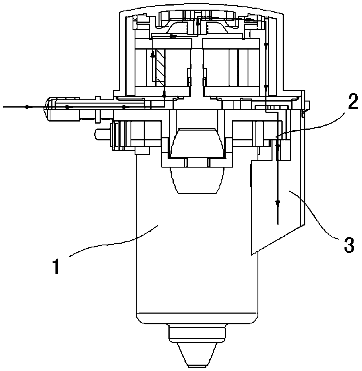 Protecting hood for air outlet of vacuum pump