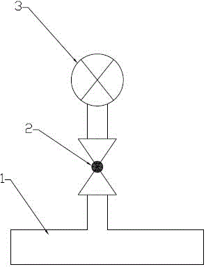 Online gas pressure-tapping method and online gas pressure-tapping device