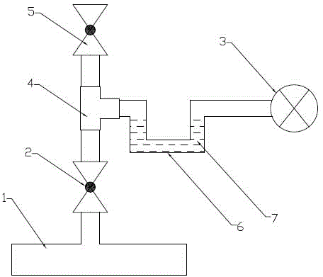 Online gas pressure-tapping method and online gas pressure-tapping device