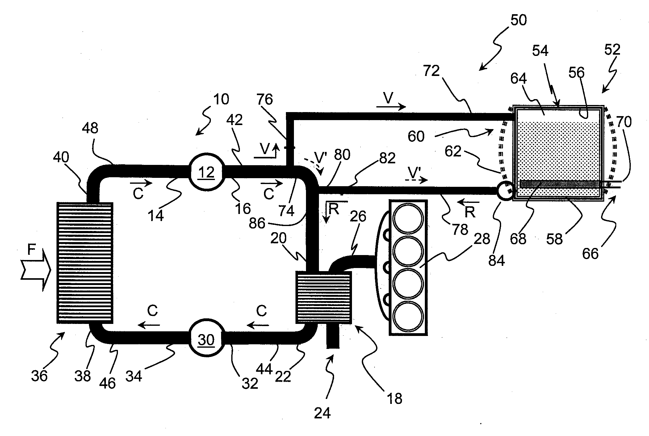 Device for controlling a working fluid with low freezing point circulating in a closed circuit operating according to a rankine cycle and method using same