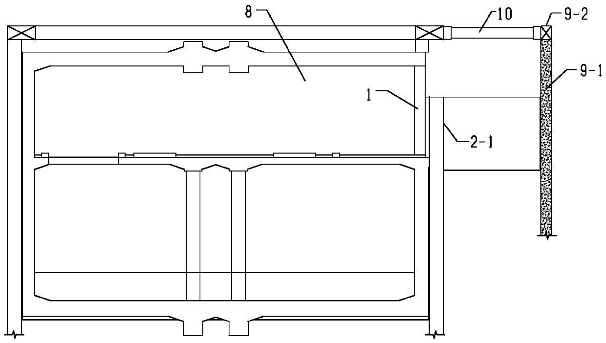 Construction method of air duct structure sharing side wall together with subway station