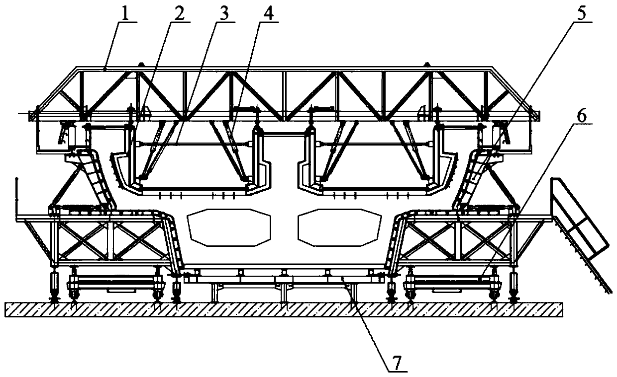 Action regulation fabricated formwork for U-box combined continuous beam segment cast-in-place