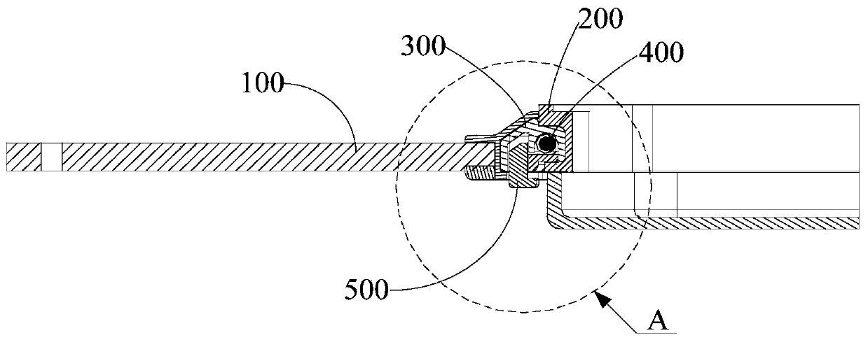 Watchband connecting structure and wearable equipment