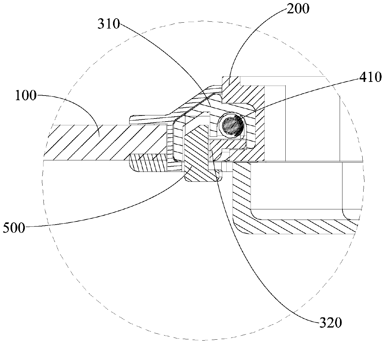 Watchband connecting structure and wearable equipment