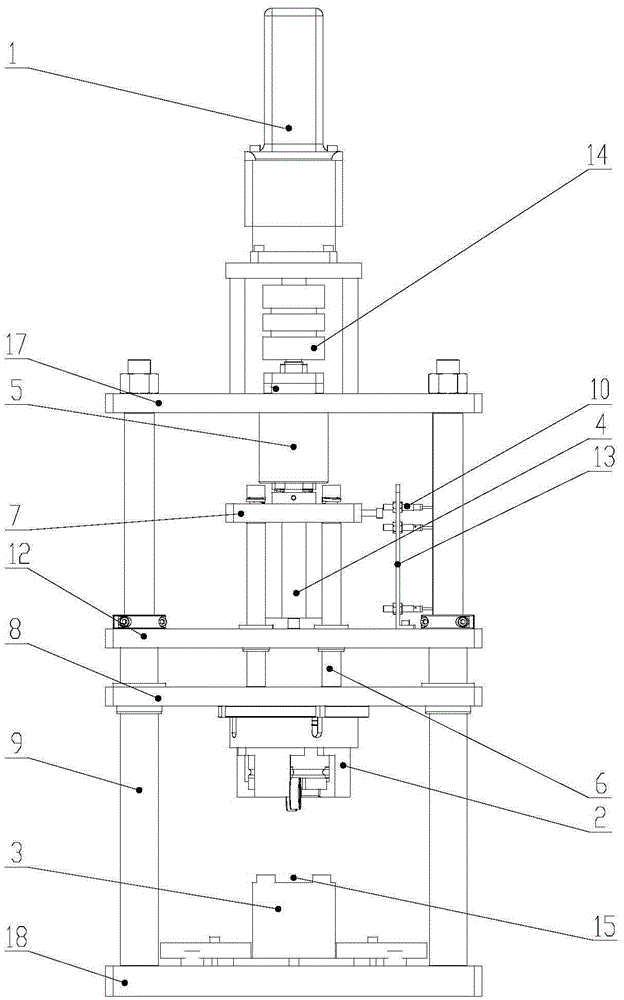 Rivet pressing machine for end cover