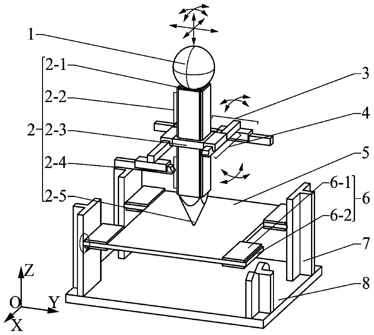 Five-degree-of-freedom piezoelectric motion platform and its excitation method