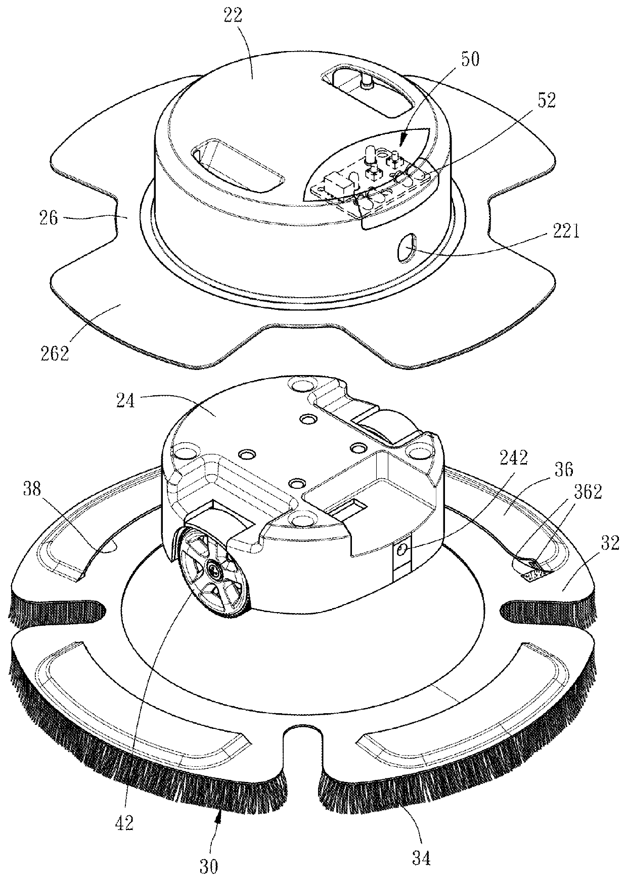 Mobile robotistic mopping machine