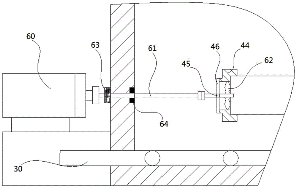 A loose fiber dyeing device with a rotatable fiber cage