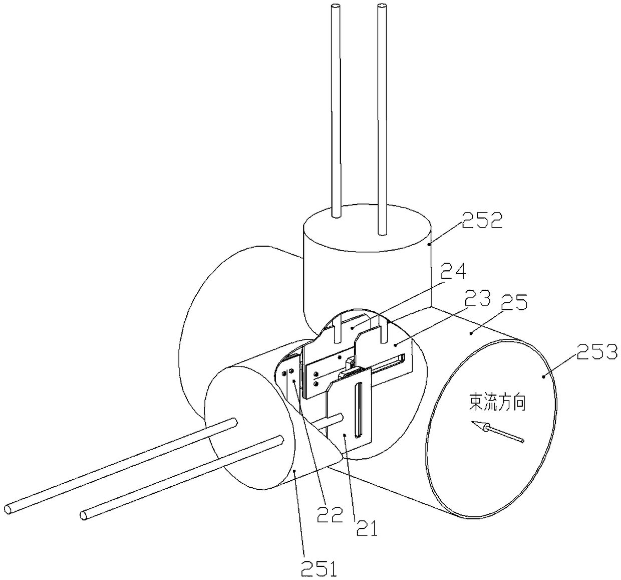 Device and method for simultaneously measuring beam intensity and beam emittance