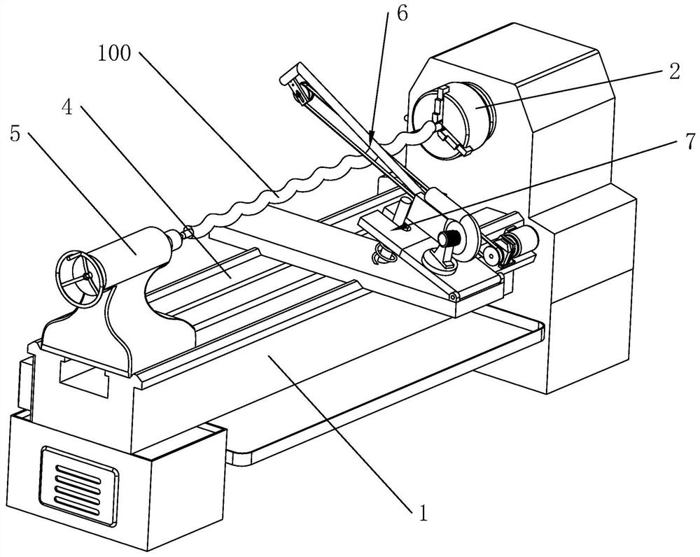 Lathe for screw machining of screw rod pump