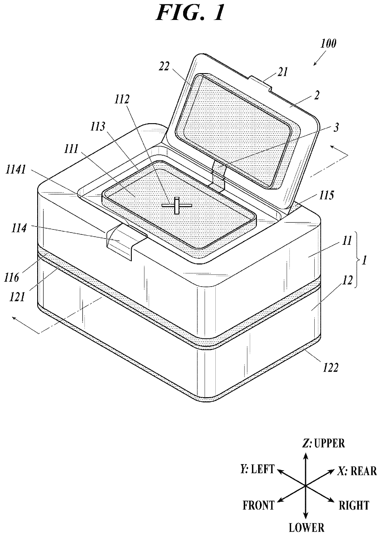 Container for housing household tissue paper