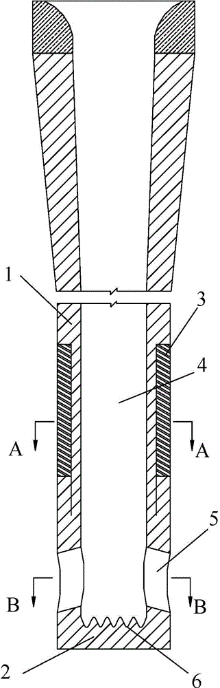 Submersed nozzle for high-casting-speed continuous casting crystallizer