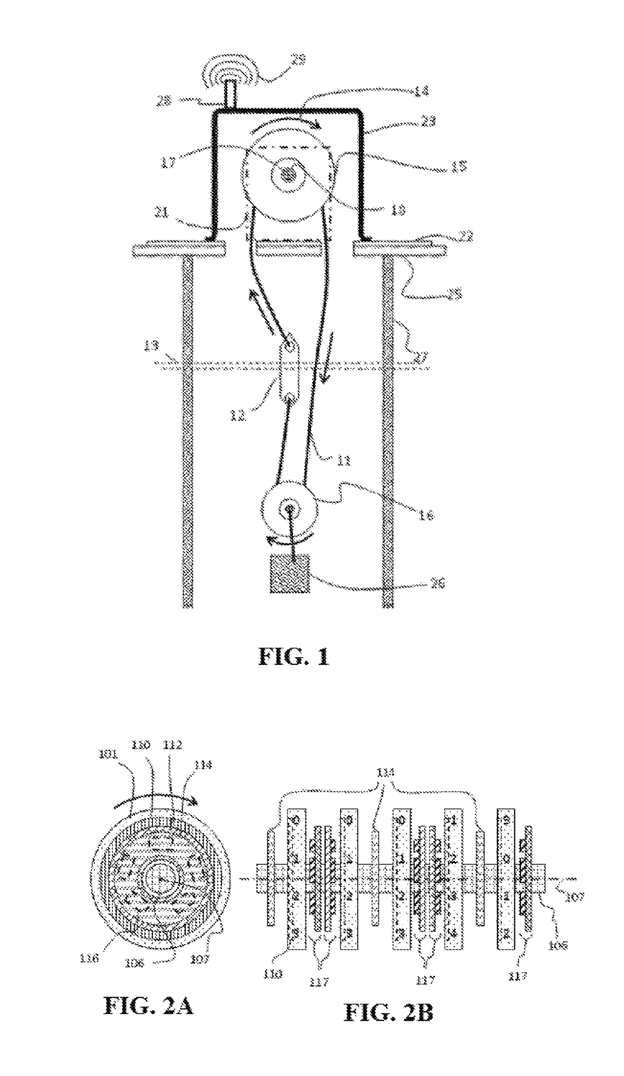 Multiturn pulley liquid level sensor device