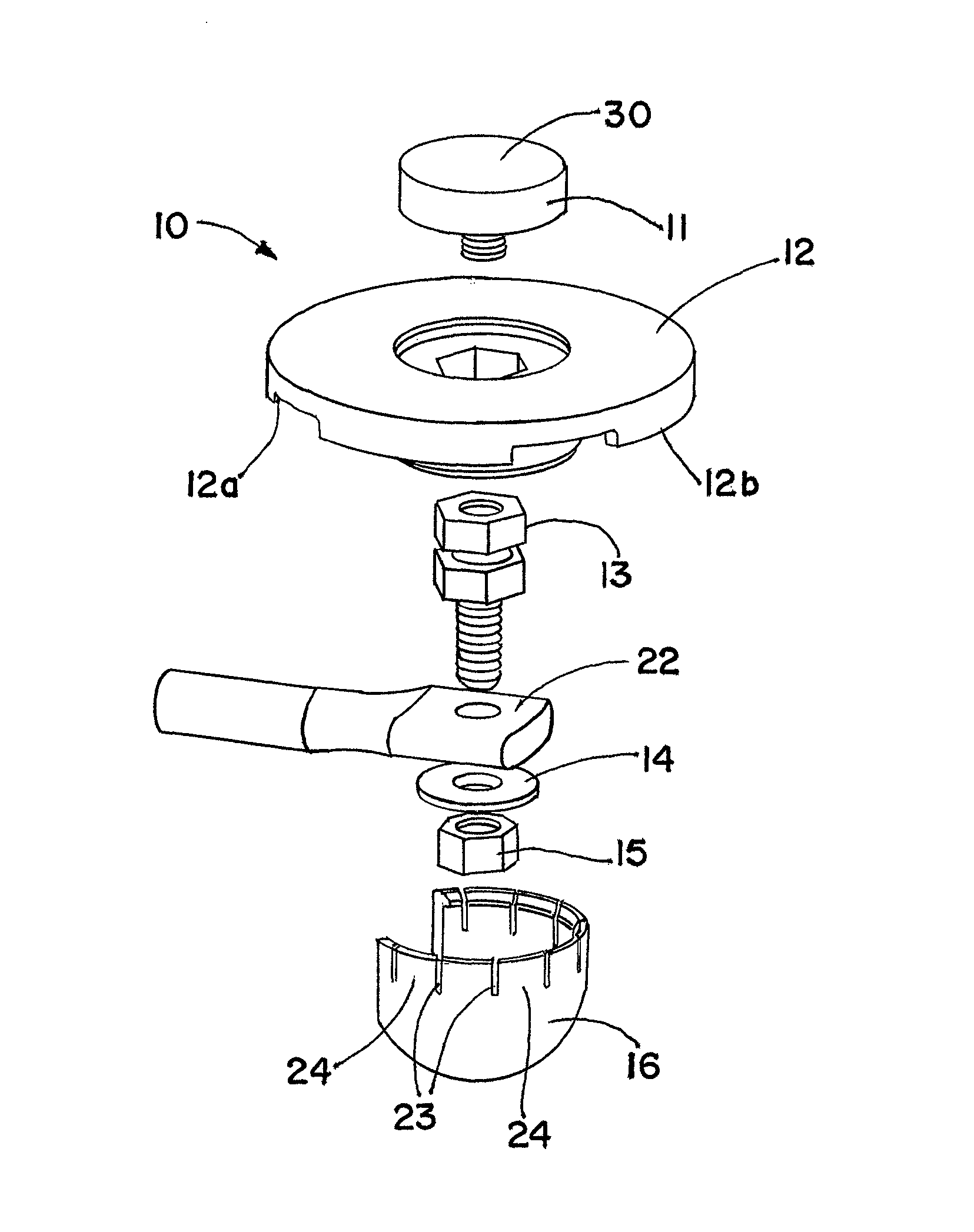 Receptor for wind turbine blade lightning protection