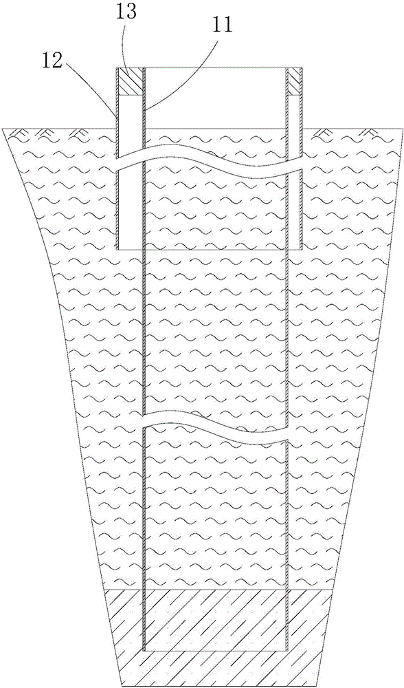 Double pile casing construction method for controlling perpendicularity