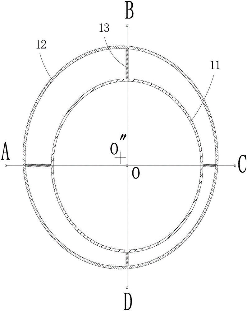 Double pile casing construction method for controlling perpendicularity