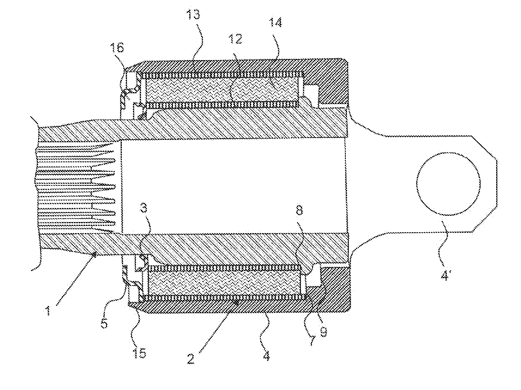 Steering Column Arrangement with Torsion Damper Element, and Assembly Method