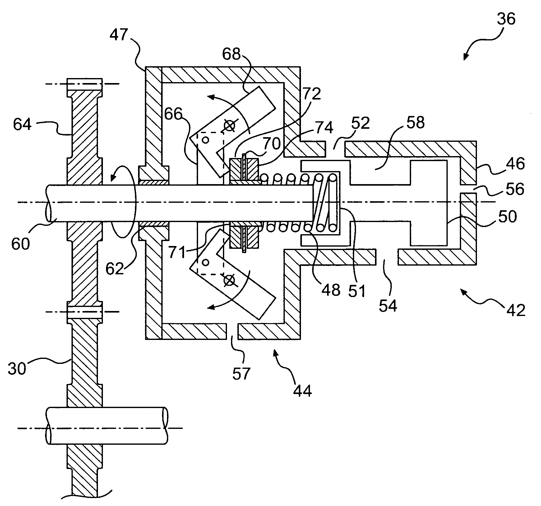 Engine speed sensitive oil pressure regulator