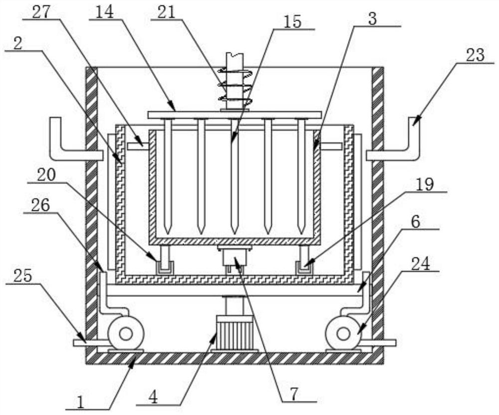 Drying device for putty powder raw materials