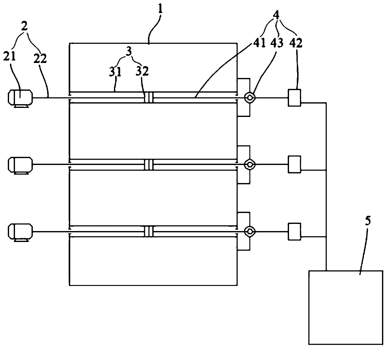 A material level measuring device and a material conveying system