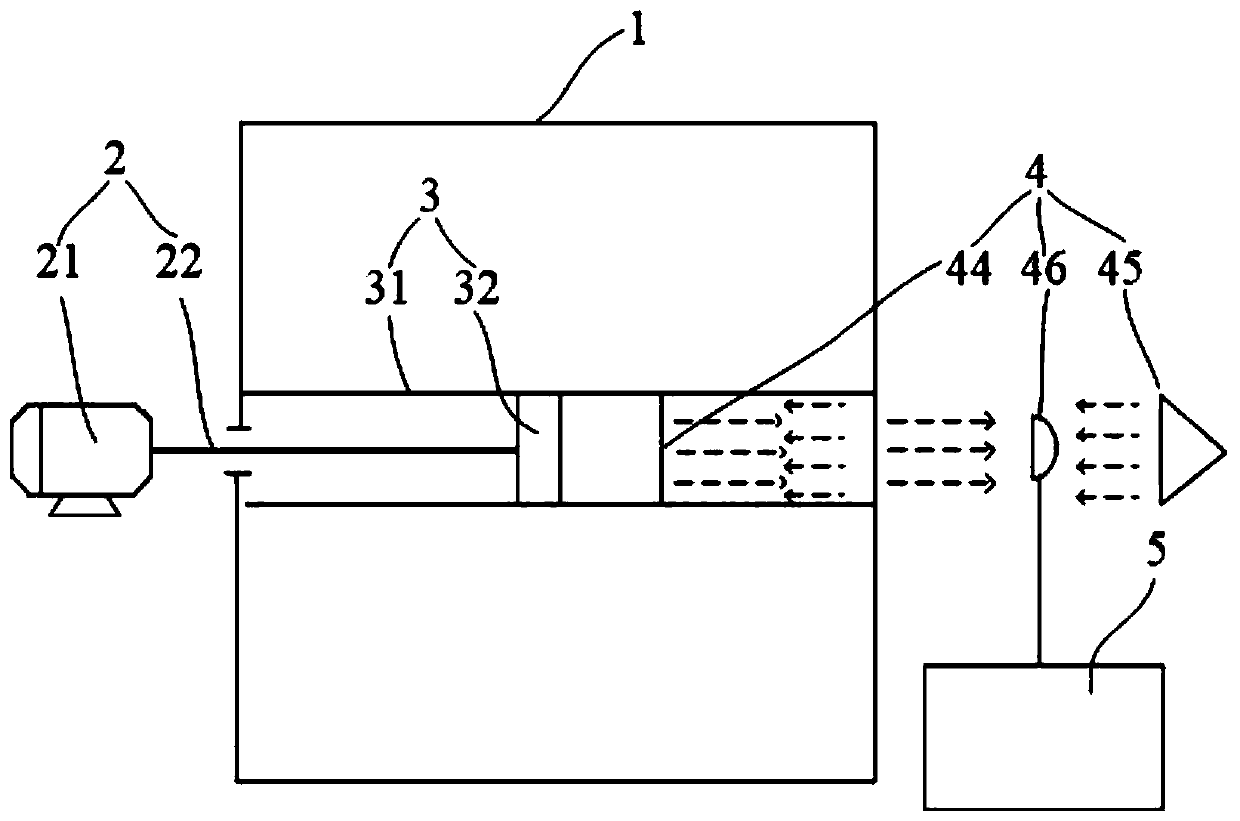 A material level measuring device and a material conveying system