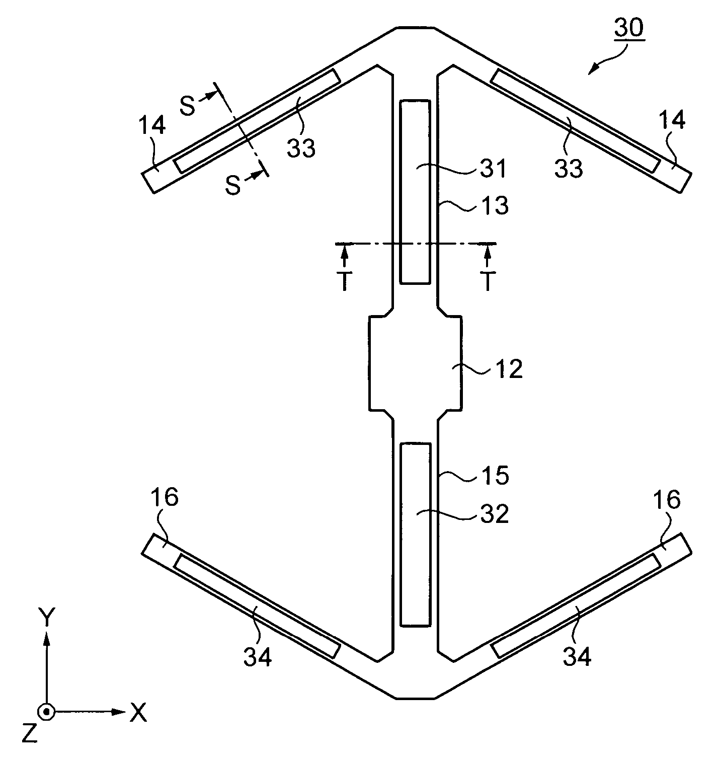 Vibrating gyro element