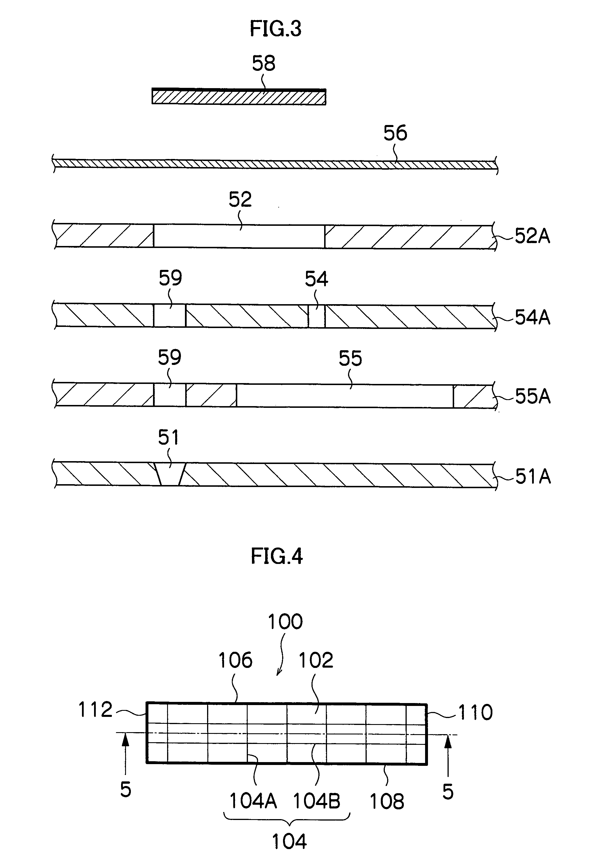 Laminated structure formed of thin plates