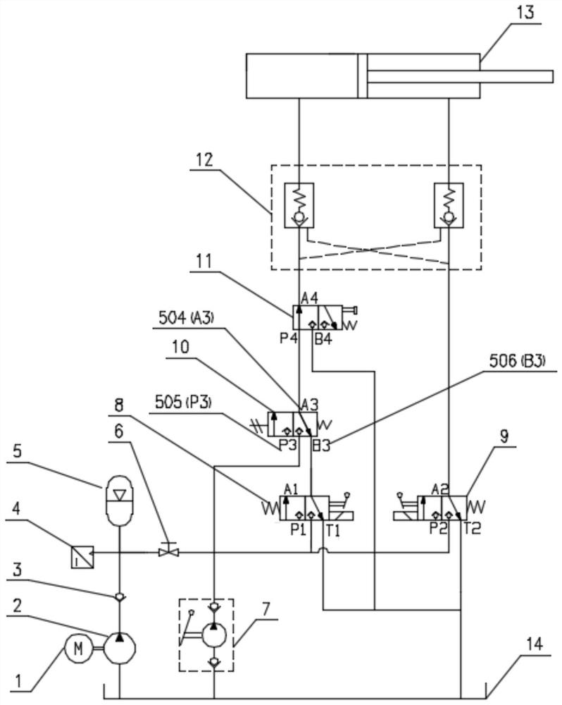 Fireproof emergency turn-off hydraulic control system