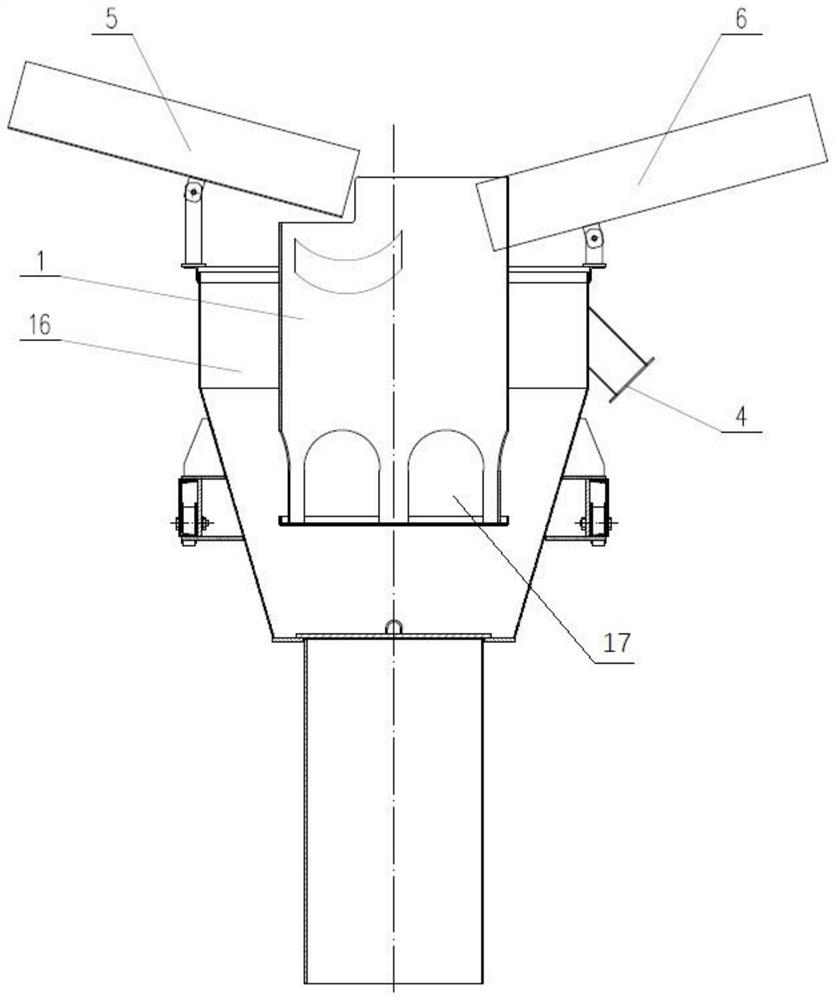 Movable high-temperature shaft kiln receiving hopper and working method thereof