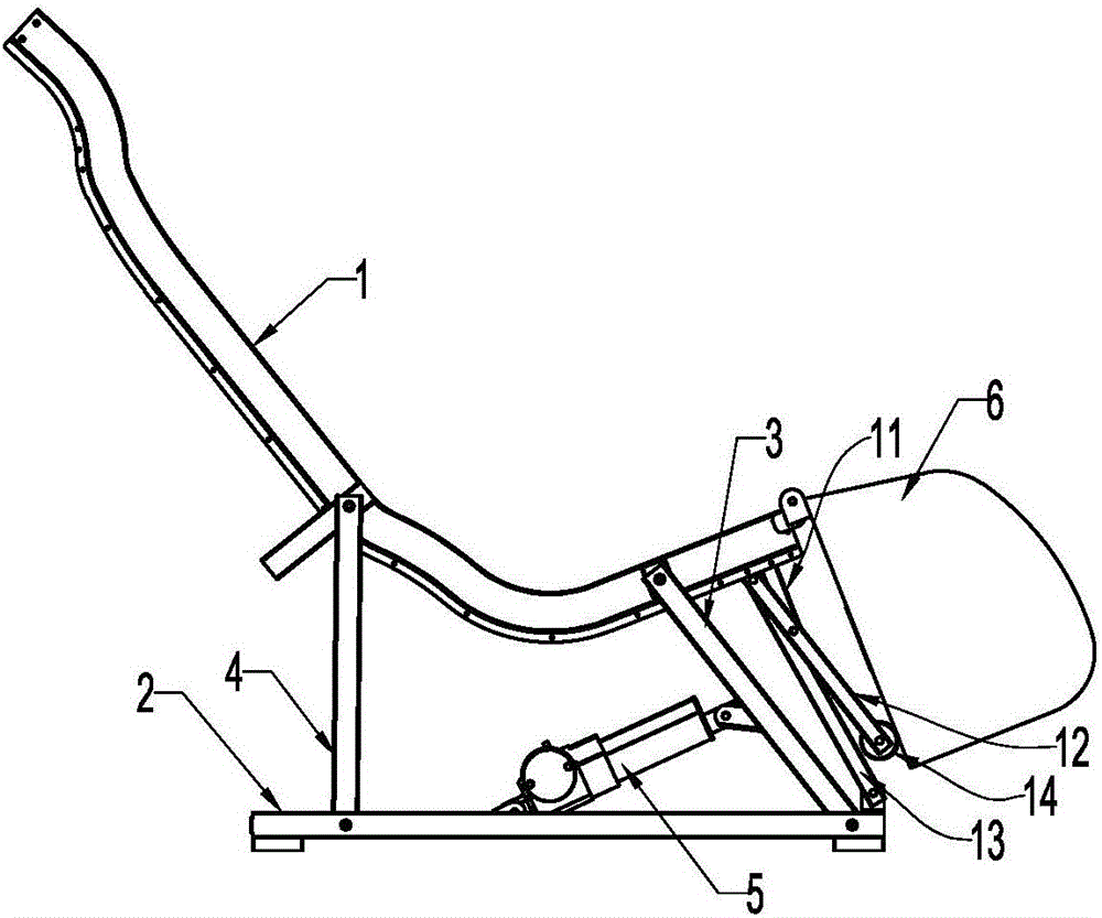 Forward-moving zero-gravity massage chair frame