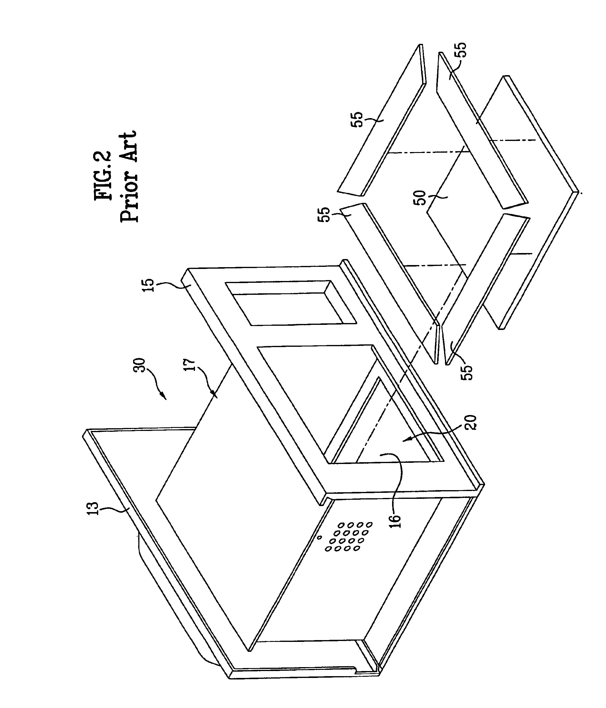 Cooking chamber assembly in microwave oven