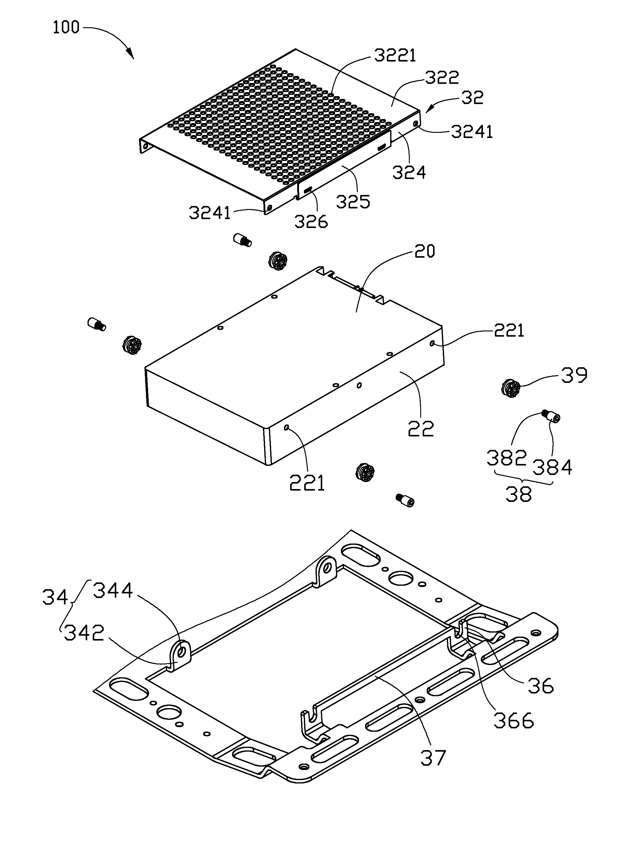 Fixing mechanism for storage device