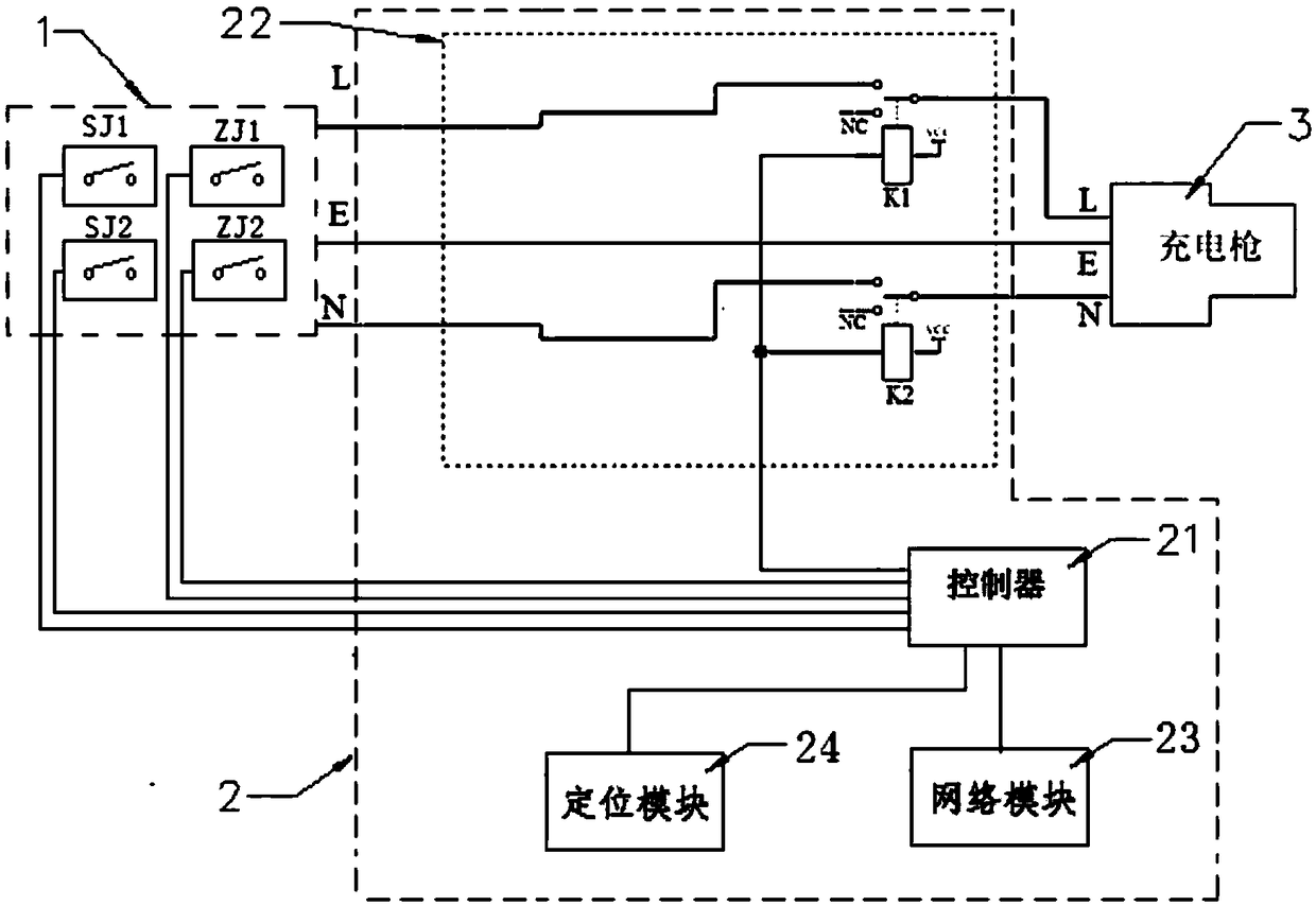 Novel charging pile with vehicle and vehicle interconnection function and power source connector thereof