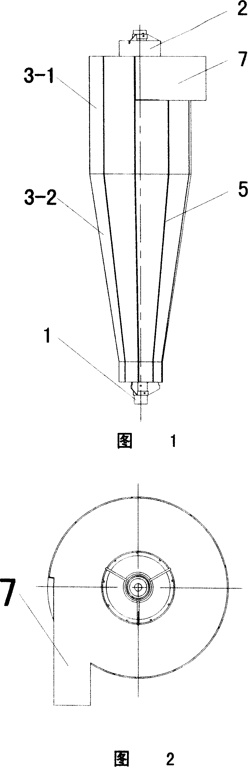 Cyclone type dust-cleaning device cyclone