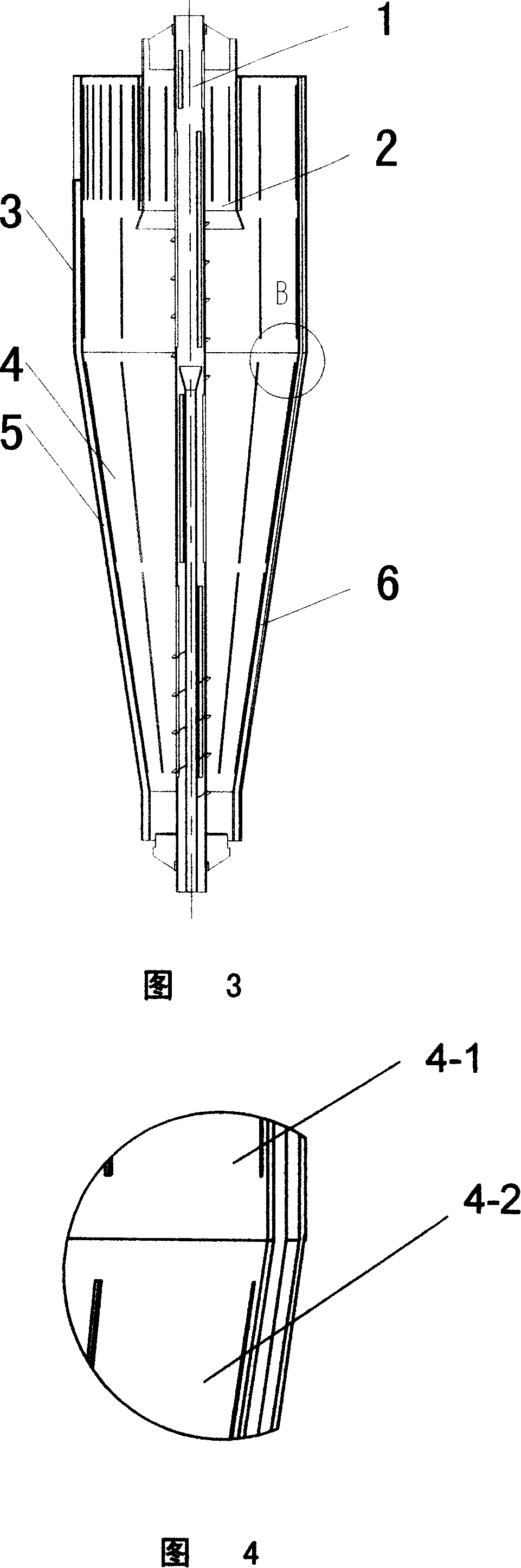 Cyclone type dust-cleaning device cyclone