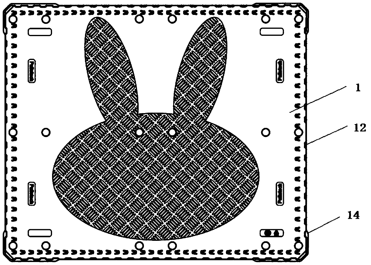 Injection molding and blow molding combined type forklift tray with high bearing strength