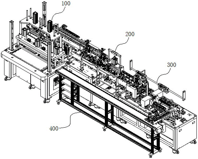 Lithium battery packaging, testing, sorting and edge-folding full automatic production line