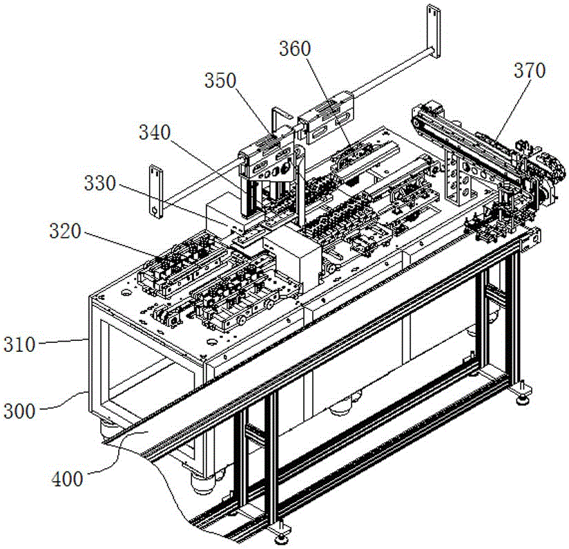 Lithium battery packaging, testing, sorting and edge-folding full automatic production line